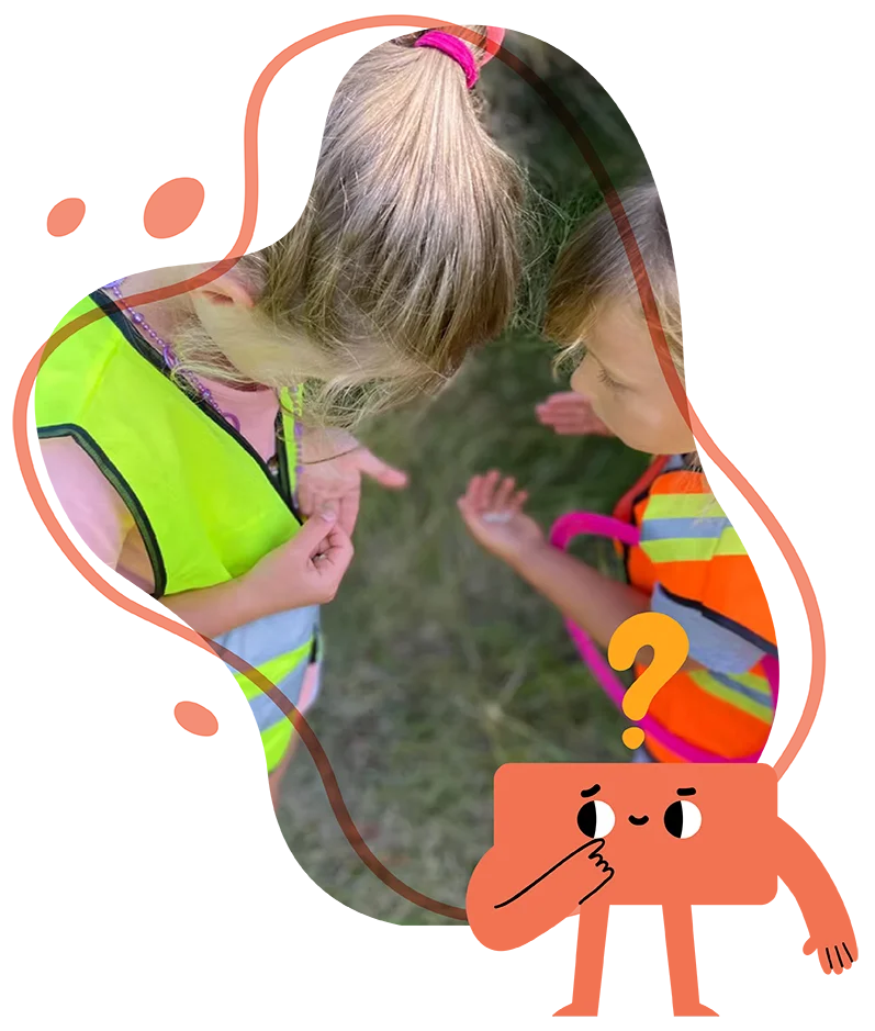 Two girls in the Preschool program at Lakeland Child Care.